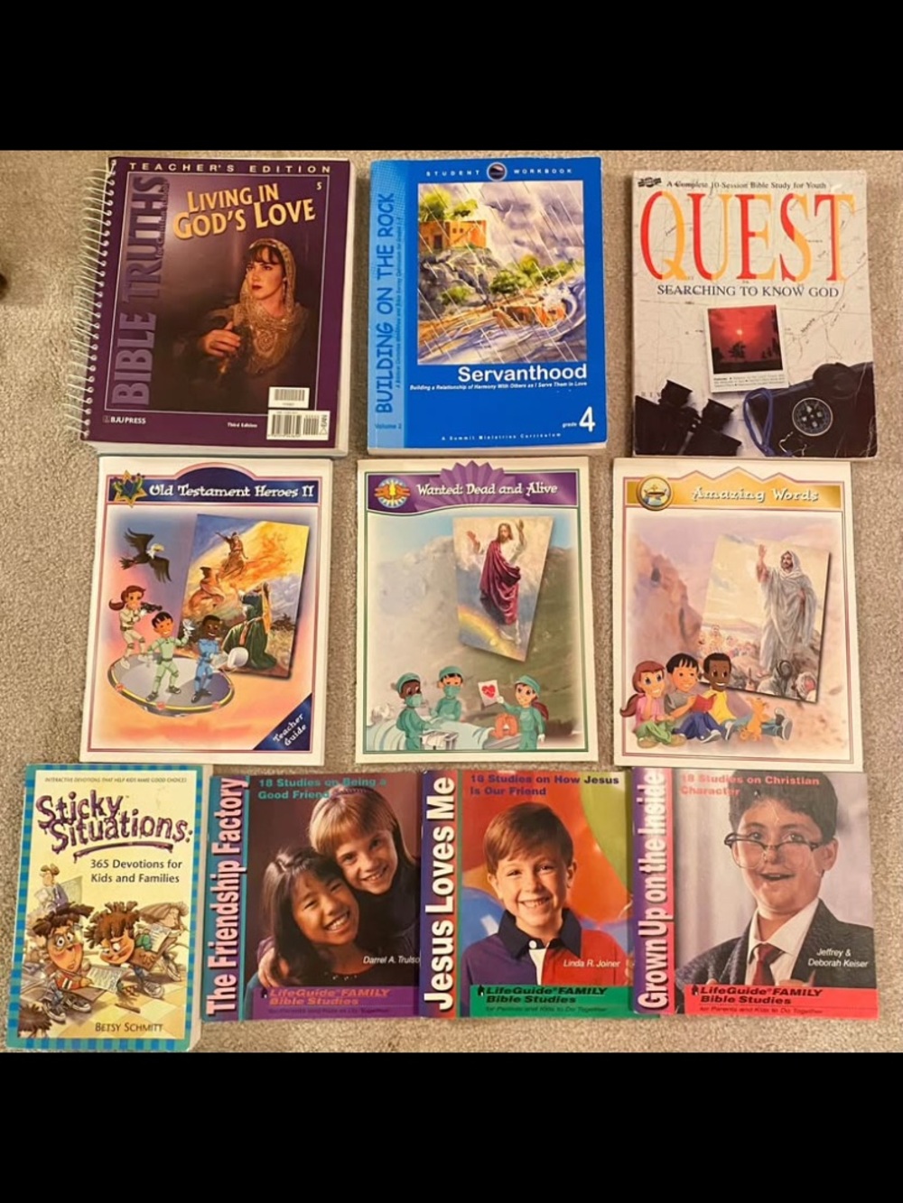 Lot Kids Children’s God Bible Lessons Devotionals Sunday School Books Workbooks